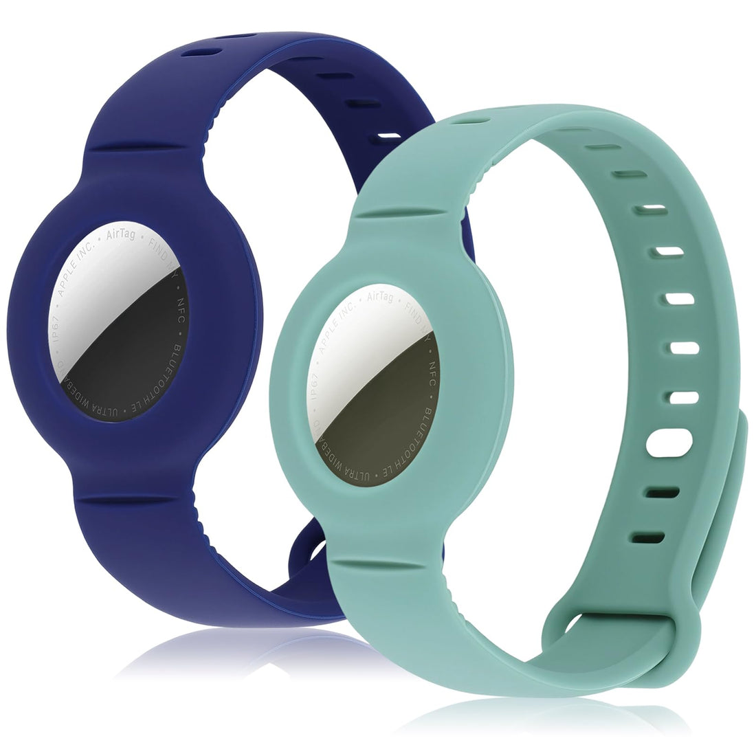 Waterproof Adjustable Watch-Style AirTag Bracelet for Kids | Silicone AirTag Holder 2 Pack & 8 Pack