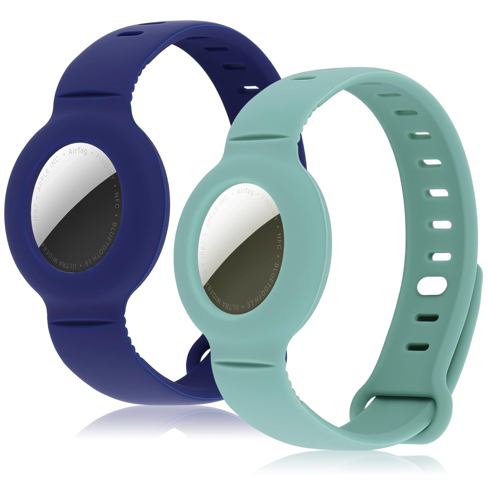 Waterproof Adjustable Watch-Style AirTag Bracelet for Kids | Silicone AirTag Holder 2 Pack & 8 Pack
