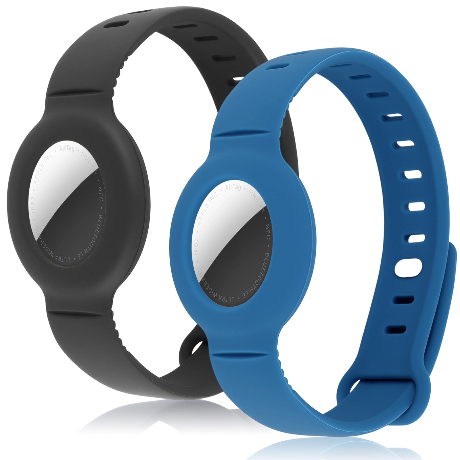 Airtag Bracelet for Kids Adjustable Airtag Watch-Style Wristband, Waterproof Silicone Airtag Holder, Compatible with Apple Airtag, 2-Pack / 8-Pack air tag Bracelet