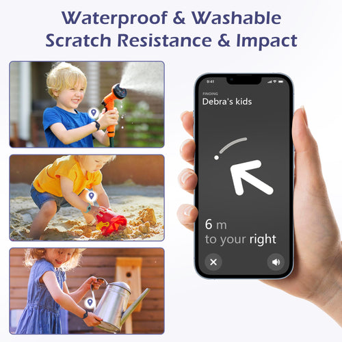 Airtag Bracelet for Kids Adjustable Airtag Watch-Style Wristband, Waterproof Silicone Airtag Holder, Compatible with Apple Airtag, 2-Pack / 8-Pack air tag Bracelet