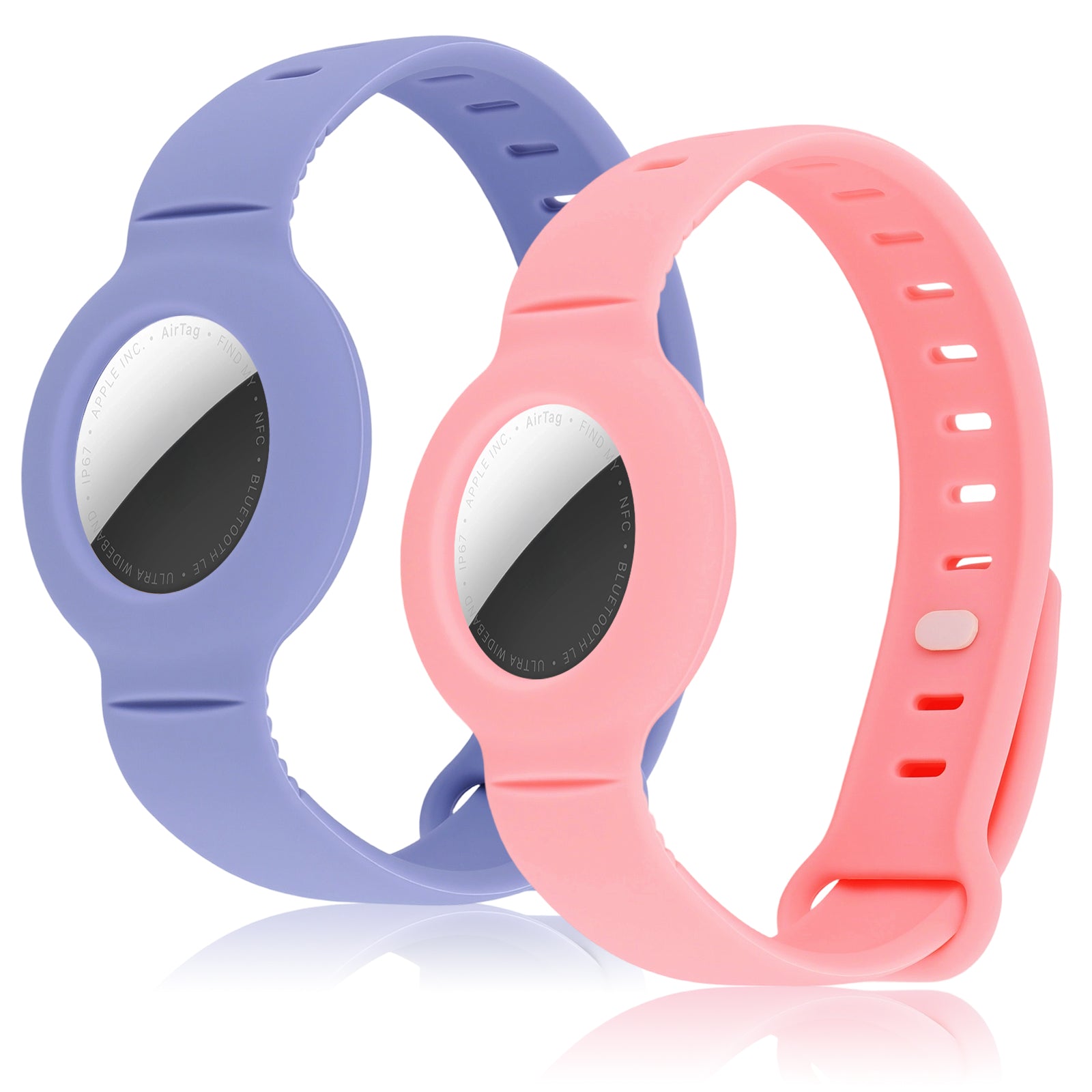 Airtag Bracelet for Kids Adjustable Airtag Watch-Style Wristband, Waterproof Silicone Airtag Holder, Compatible with Apple Airtag, 2-Pack / 8-Pack air tag Bracelet