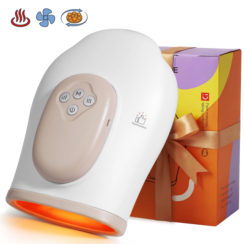 Hand Massager with Heat and Compression, 30S Rapid Heat 3D Air Compression Hand Massager for Arthritis and Carpal Tunnel, Cordless Rechargeable Hand & Wrist Massager Ideal Gift for Men Women
